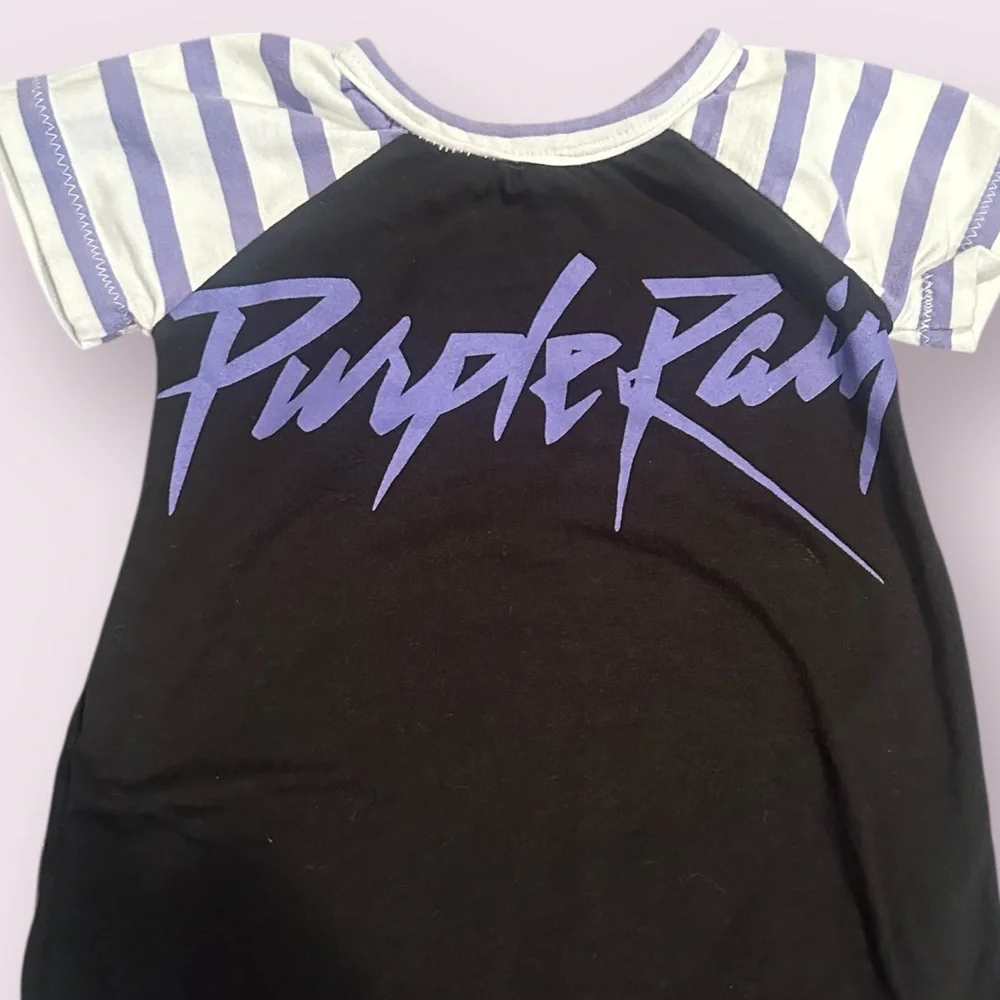 Baby Prince Purple Rain Black and Purple Baby Romper Size SM - Picture 4 of 6
